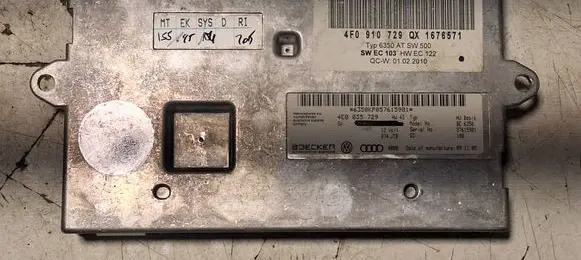 Audi A6 S6 C6 4F MMI control unit 4F0910729QX 4E0035729 1676571
