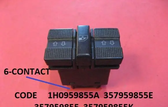 Volkswagen Golf III Electric window control switch 1H0959855A 357959855E