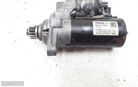 Skoda Yeti (5L) Starter motor 02Z911024H