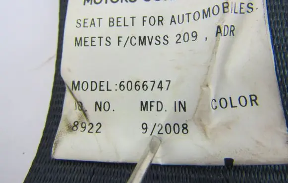 Mitsubishi Outlander Front seatbelt 6066747