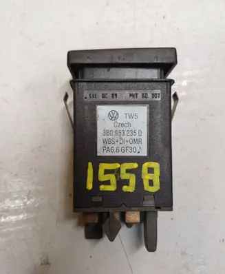Volkswagen PASSAT B5 Hazard light switch 3B0953235D PA66GF30