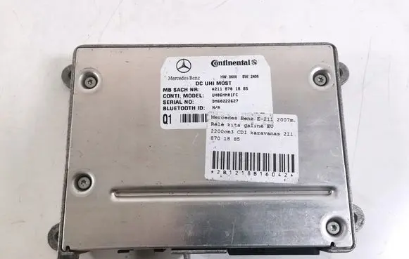 Mercedes-Benz E W211 Bluetooth control unit module A2118701885