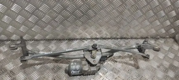Front wiper linkage and motor