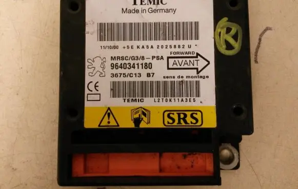 Peugeot 607 Airbag control unit/module 9640341180