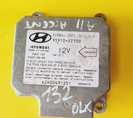 Hyundai Accent Airbag control unit/module 9591022300