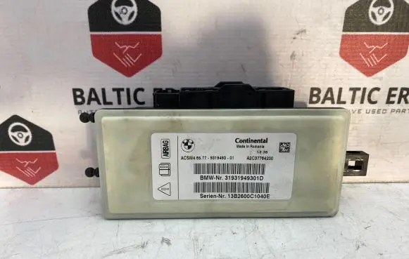 BMW 5 F10 F11 Airbag control unit/module 9319493 31931949301D 13B2600C1040E