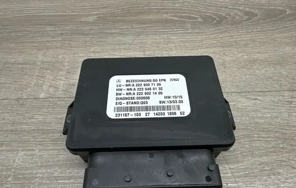 Mercedes-Benz S W222 Hand brake control module A2229007105 A2225450132