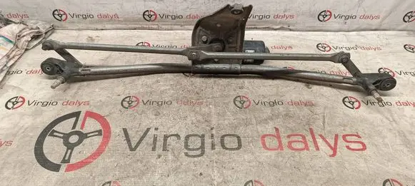 Front wiper linkage and motor