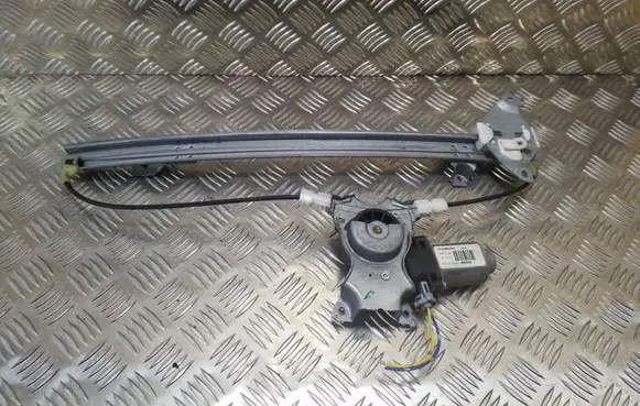 Rear door window regulator with motor