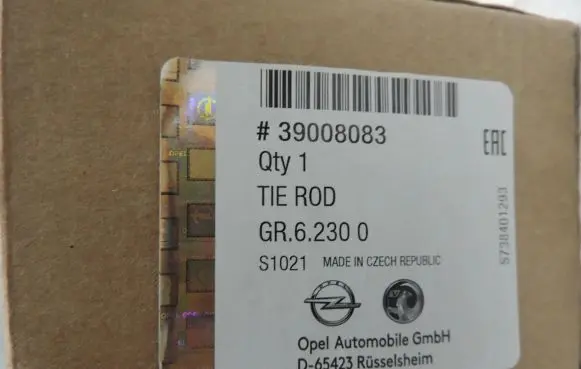 Opel Astra K Steering tie rod end 39008083