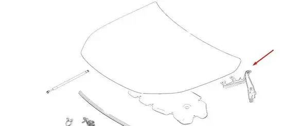 Mercedes-Benz B W247 Engine bonnet/hood hinges A2478800128