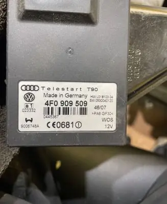 Audi A6 S6 C6 4F Auxiliary heating control unit/module L01810304 4F0909509 9006748A