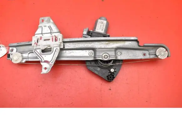 Rear door window regulator with motor