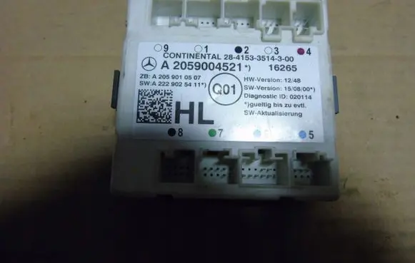 Mercedes-Benz C W205 Door control unit/module A2059004521