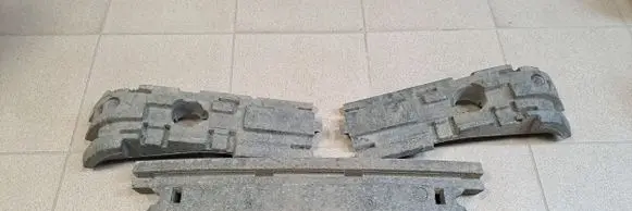 Front bumper foam support bar