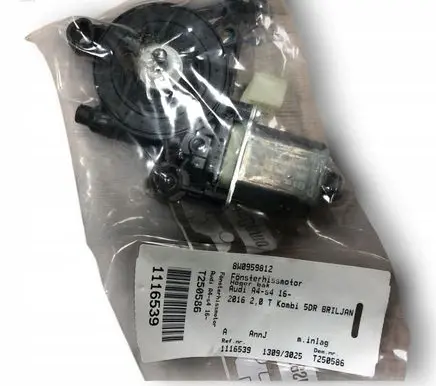 Audi A4 S4 B9 Rear door window regulator motor 8W0959812