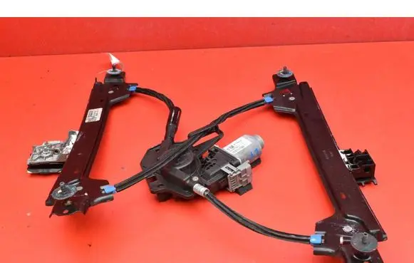 Rear door window regulator with motor