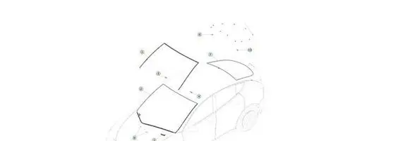 Tesla Model Y Front windscreen/windshield window 1619889-00