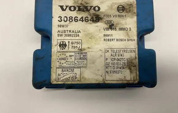 Volvo S40, V40 Immobilizer control unit/module F005V00061 30864648 30862224