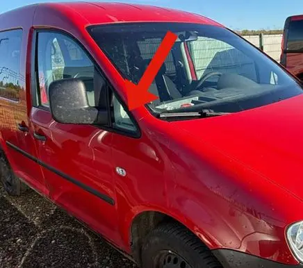 Volkswagen Caddy Front vent window/glass (coupe) 43R001057