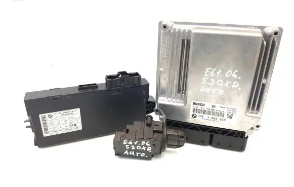 BMW 5 E60 E61 Engine ECU kit and lock set 7803369 170023947 0281013500