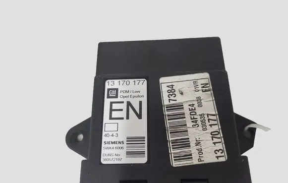 Opel Vectra C Door control unit/module 13170177 34FDE4 0305350038