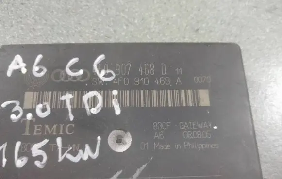 Audi A6 S6 C6 4F Gateway control module 4E0907468D 4F0910468A