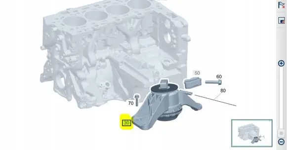Mercedes-Benz C W206 Engine mount bracket A2062404300