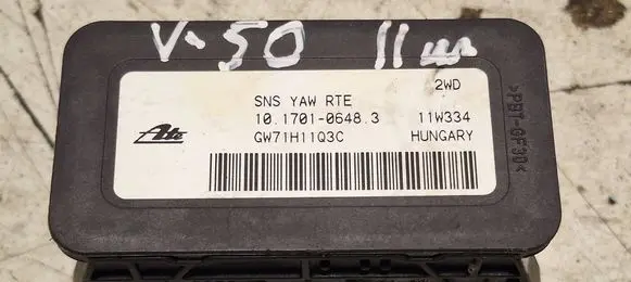 Volvo V50 ESP acceleration yaw rate sensor 10170106483 11W334 GW71H11Q3C