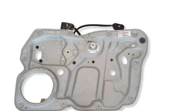 Volkswagen Touran I Front door window regulator with motor 1T0837756L 1T1837462B