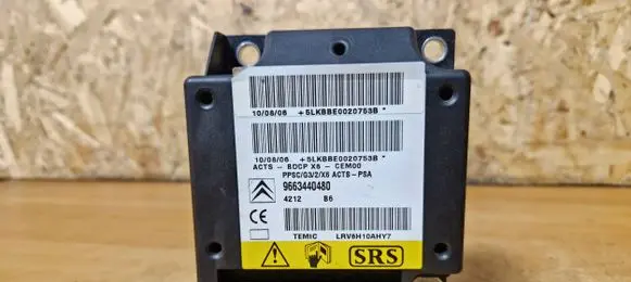 Citroen C6 Airbag control unit/module 9663440480 5LKBBE0020753B 28933302