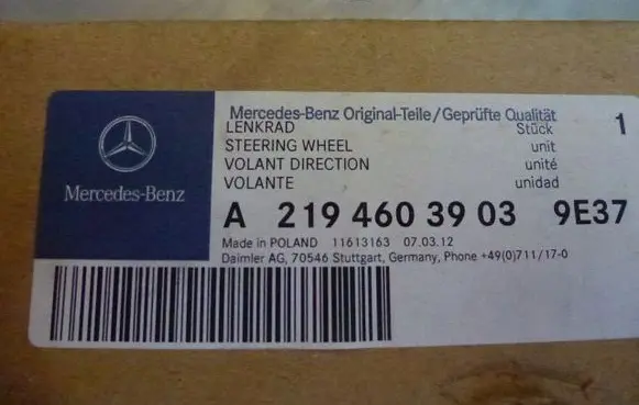 Mercedes-Benz CLS C219 Steering wheel A2194603903