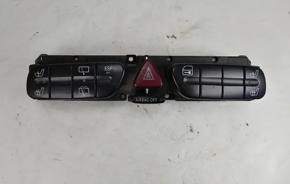 Mercedes-Benz C W203 Hazard light switch 2038218658 PA66GF15 PA6GK20GF10