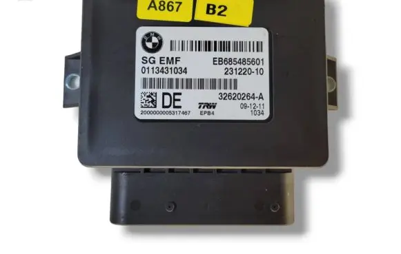 BMW 5 F10 F11 Hand brake control module 6854856 32620264A 0113431034