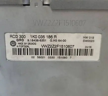 Volkswagen Golf V Radio/CD/DVD/GPS head unit 1K0035186R