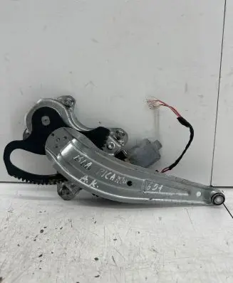 Rear door window regulator with motor