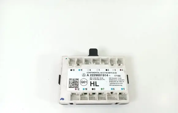 Mercedes-Benz S W222 Door control unit/module A2229001914