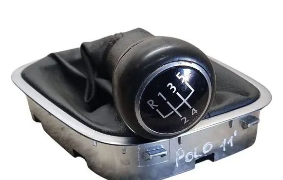 Volkswagen Polo V 6R Gear lever shifter trim leather/knob 6R0711456B
