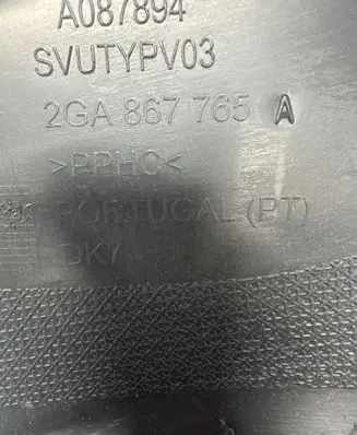 Volkswagen T-Roc (B) pillar trim (bottom) A087894 2GA867765A