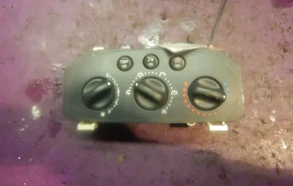 Renault Clio II Interior fan control switch 654982E