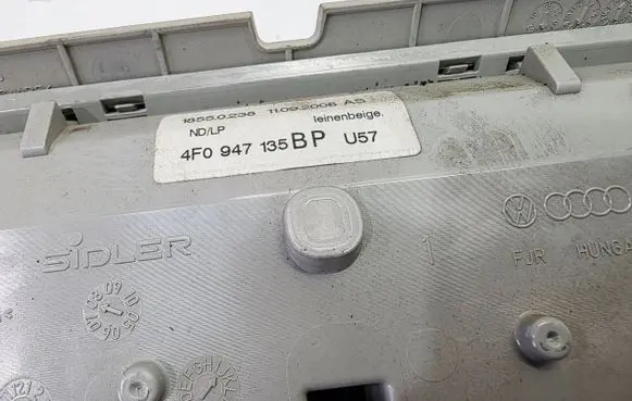 Audi A6 S6 C6 4F Headlining lighting console trim 4F0947135BPU57