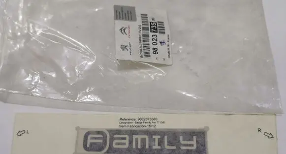 Peugeot Partner Manufacturers badge/model letters 9664647580