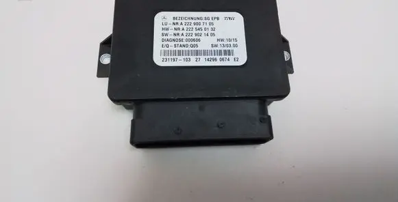 Mercedes-Benz S W222 Hand brake control module A2229007105