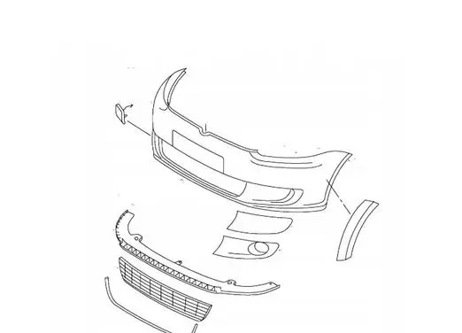 Audi A6 S6 C6 4F Front bumper support beam ZDERZAK185