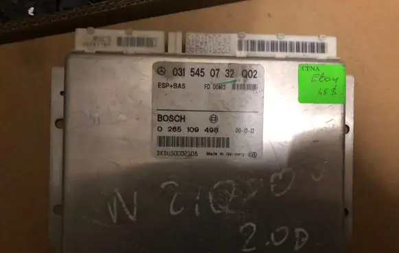 Mercedes-Benz E W210 ESP (stability system) control unit 0265109498 DKD05000210A 0315450732