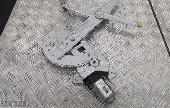 Rear door window regulator with motor