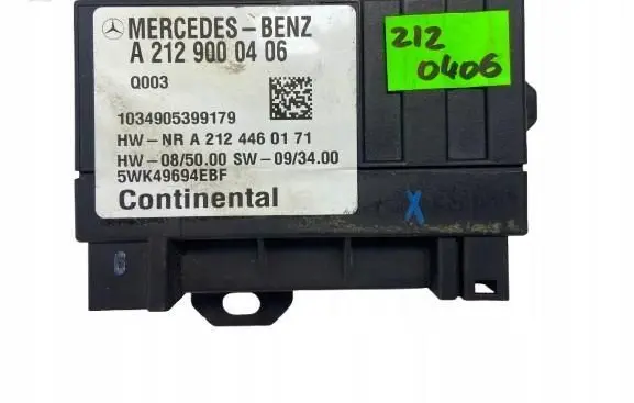 Mercedes-Benz E W212 Fuel pump relay A2129000406