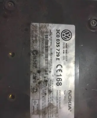 Volkswagen PASSAT B6 Phone control unit/module 3C0035729E 00103DE8A8ED