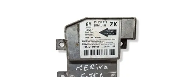 Opel Meriva A Airbag control unit/module 13158713 327963935 ZKT0184865E
