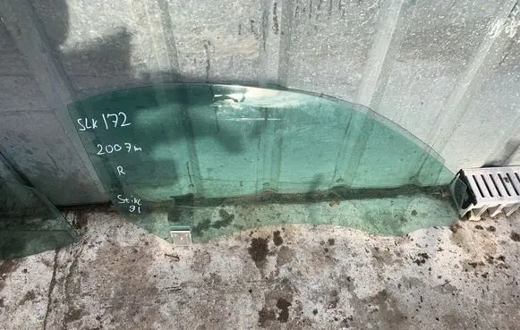 Front door window glass four-door